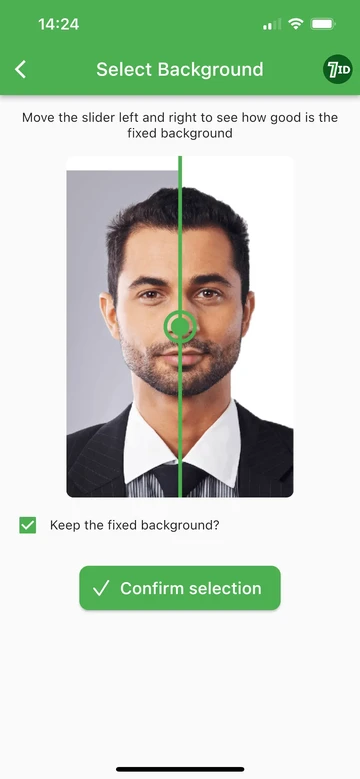 7ID App: 4x6 foto vit bakgrund