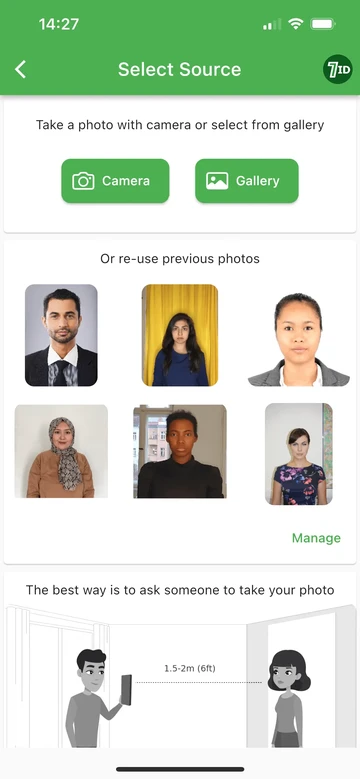 Aplicația 7ID: Faceți o fotografie 4x6 cu telefonul