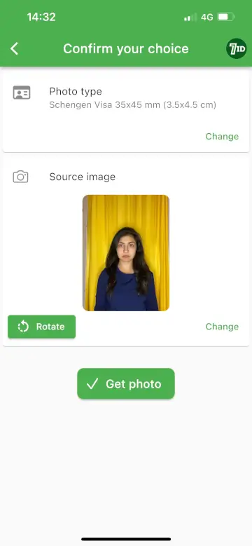 7ID App: Schengen Visa Photo Size