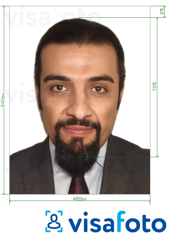 так көлөмү көрсөтүү менен Сауд Арабиясы Identity card Absher 640x480 pixel сүрөтү үлгүсү